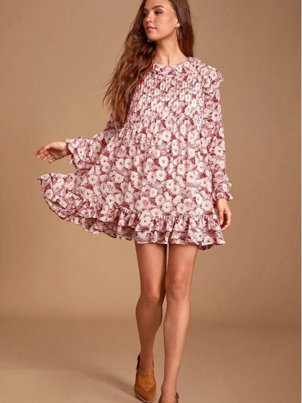 Free People These Dreams Mini Dress -Tea Combo-size M